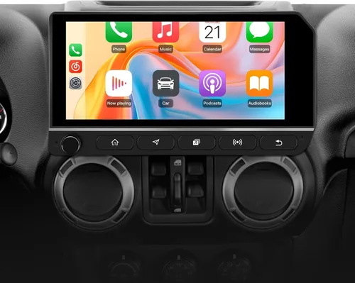 Miniatura 9 de AWESAFE Radio de coche estéreo Android 13 para Jeep Wrangler JK 2007-2018 Dodge Ram 1500 2500 2009 2010 2011 2012 Grand Cherokee con CarPlay Android