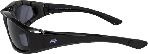 Miniatura 5 de Birdz Gafas de sol Oriole acolchadas para montar en motocicleta, día noche, amanecer, atardecer, 3 pares de montura negra brillante con amarillo