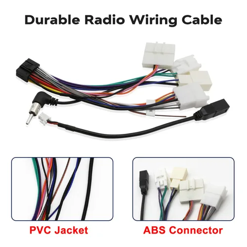 Miniatura 7 de Arnés de cableado de radio estéreo para coche para radio de Toyota de 2012 y posteriores. Adaptador de cable de radio con soporte para antena
