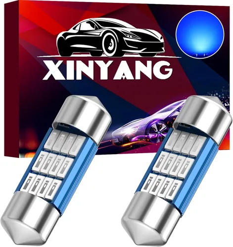 Miniatura 11 de XINYANG 2 piezas Bombilla LED festoon 578 para auto de 41mm 42mm 1.65 pulgadas, bombilla 211-2 extremadamente brillante, 20 chipsets SMD 4014, libre