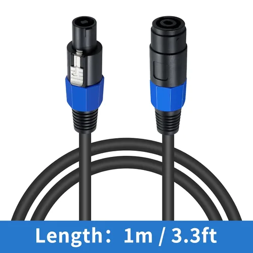 Miniatura 7 de Poyiccot Cables Speakon a Speakon de 3.3 pies, cables de extensión de Speakon, cable de altavoz macho a hembra de 18 AWG para amplificador