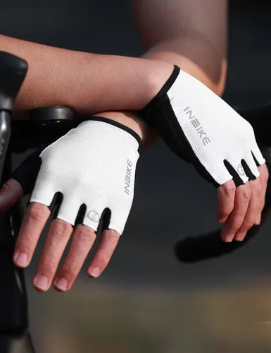Miniatura 8 de INBIKE Guantes de ciclismo Guantes de ciclismo que absorben los golpes, transpirables, antideslizantes, sin dedos, para hombres y mujeres