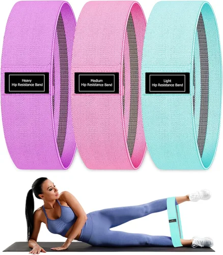 Bandas de resistencia, bandas de entrenamiento de tela para mujeres y hombres, bandas de tela de resistencia para glúteos, bandas gruesas para