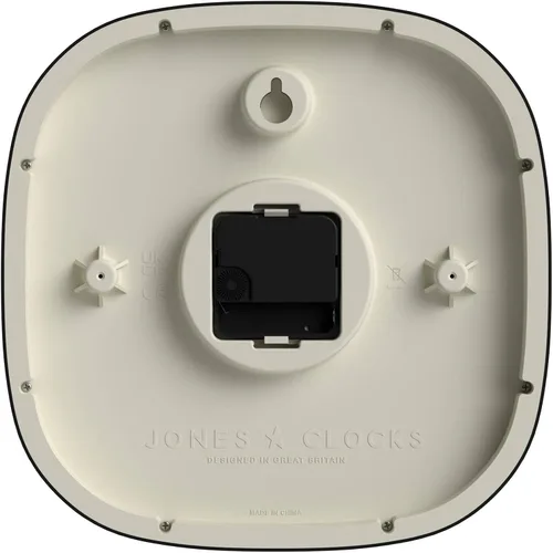 Miniatura 7 de JONES CLOCKS® Reloj de pared Marvel Reloj cuadrado redondo retro moderno 10 pulgadas Negro Aspecto de diseñador genial para cocina, sala