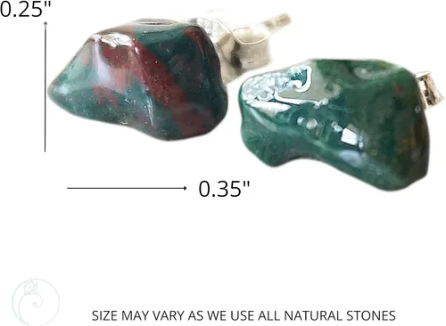 Miniatura 59 de Pendientes de tuerca de cristal de piedra natal aleternativa para mujer y hombre