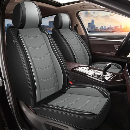Miniatura 14 de DISUTOGO 2 Front Seat Covers for Hyundai Tucson 2005-2024 2025 2026, Waterproof Faux Leather Car Seat Covers Easy Clean & Compatible Airbag