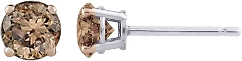 Miniatura 4 de Pendientes redondos de diamantes de talla brillante de oro blanco de 14 quilates (12 cttw)