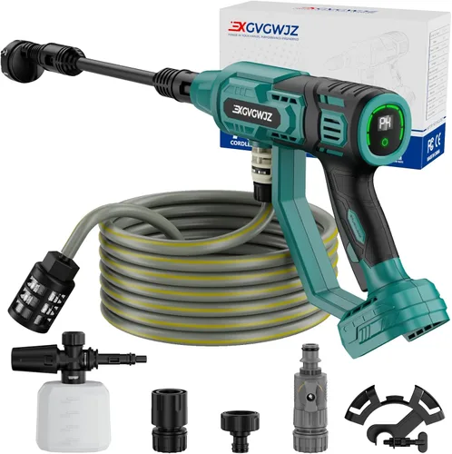Lavadora portátil inalámbrica compatible con batería Makita de 18 V, herramienta de limpieza portátil de mano con motor sin escobillas, boquilla 6