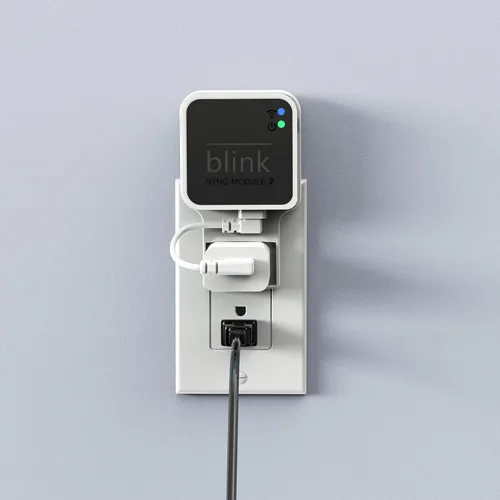 Miniatura 3 de Soporte de pared con enchufe para Blink Sync Module 2, soporte de montaje para cámara exterior Blink sin cables desordenados, soporte de cámara