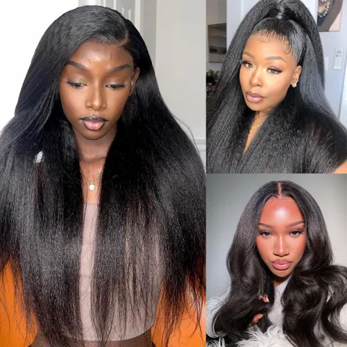 Miniatura 7 de 10A Kinky Straight 3 paquetes de cabello brasileño 10 10 10 pulgadas Yaki recto virgen brasileño extensiones de cabello humano sin enredos sin