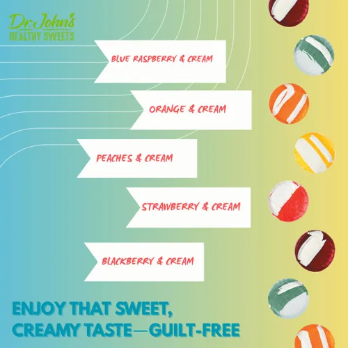 Miniatura 4 de Dr. John's Healthy Sweets Creamsicle Swirl - Caramelo duro con cero azúcar, sin colorantes, a base de plantas, apto para keto, 100 unidades, bolsa