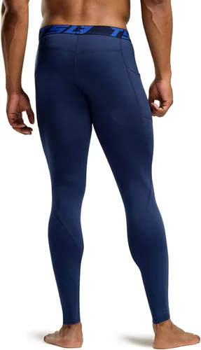 Miniatura 2 de TSLA - Paquete de 1 o 2 pantalones térmicos de compresión para hombre, leggings deportivos y mallas para correr, pantalones para usar como primera