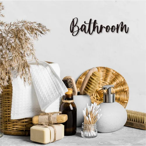 Miniatura 7 de Placa de metal para decoración de baño, decoración de pared, decoración de granja, para baño, vestidor