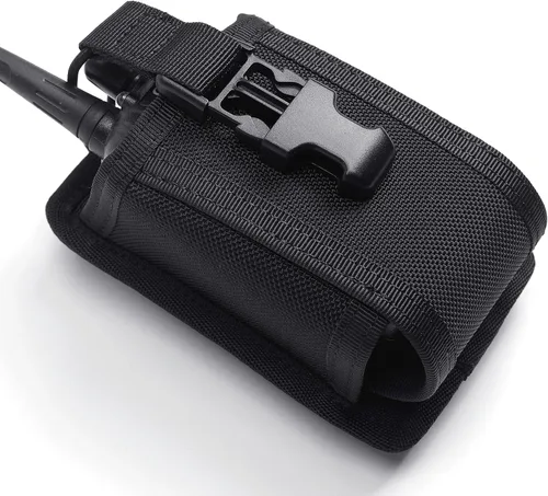 Miniatura 6 de TACNEX Funda de radio universal de dos vías, soporte de radio, bolsa para walkie talkies, funda táctica de nailon con correa Molle, clip de cinturón