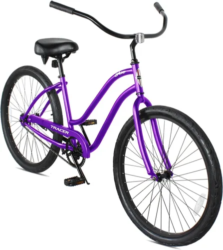 Miniatura 13 de Tracer ACE - Bicicleta crucero de playa de una sola velocidad de 26 pulgadas con freno de posavasos para hombres y mujeres, varios