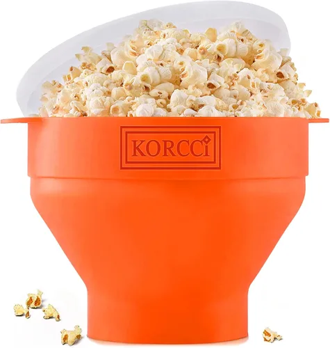 Miniatura 13 de El Original Korcci Palomitero de Silicona para Microondas, Palomitero para Microondas, Tazón Plegable para Hacer Palomitas en Microondas, No Azul