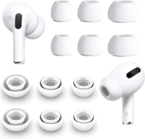 Miniatura 8 de ALXCD 3 pares de almohadillas compatibles con AirPods Pro y auriculares de 2ª generación, S/M/L, 3 tamaños de silicona para auriculares de repuesto