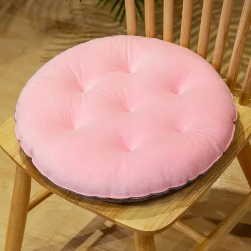 Miniatura 13 de Paquete de 2 cojines redondos de terciopelo grueso para asiento, almohadillas de color sólido para silla, cojín de piso para tatami, almohadilla