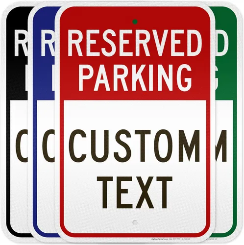 My Sign Center - Letrero de estacionamiento reservado, letreros de estacionamiento personalizados para negocios, 12 x 18 pulgadas, reflectante 3M