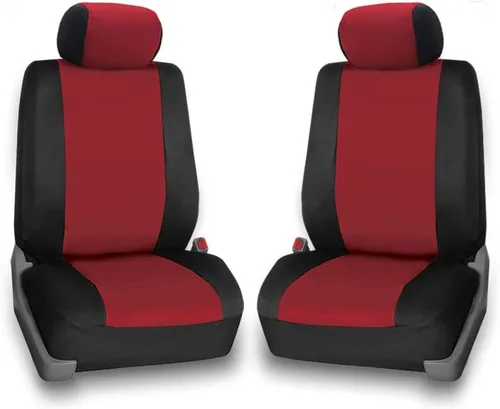 Miniatura 9 de CarsCover Fundas de neopreno para asientos delanteros de camioneta pick-up, ajuste personalizado, para Ford F150 2004-2008, lados rojo rosa y negro