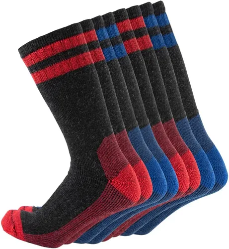 Cerebro Calcetines de lana merino para hombre, calcetines acolchados a media pantorrilla que absorben la humedad, calcetines de senderismo para