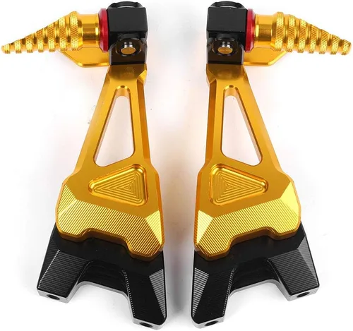 Juego de reposapiés trasero de motocicleta CNC de aluminio para Yamaha YZF-R6 2006-2016, dorado Oro