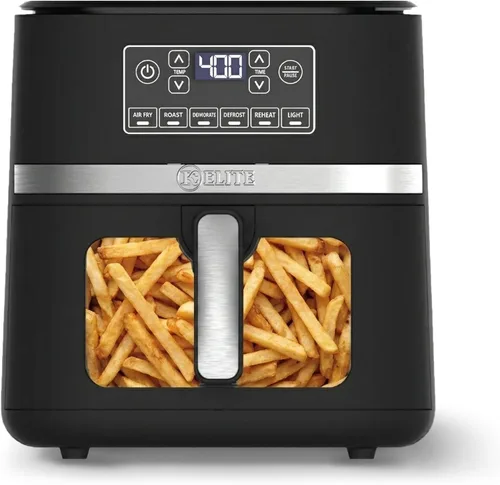 Miniatura 12 de Kitchen Elite - Freidora de aire compacta de 2.5 cuartos de galón, pequeña estufa de mostrador sin aceite con cesta antiadherente libre de PFAS
