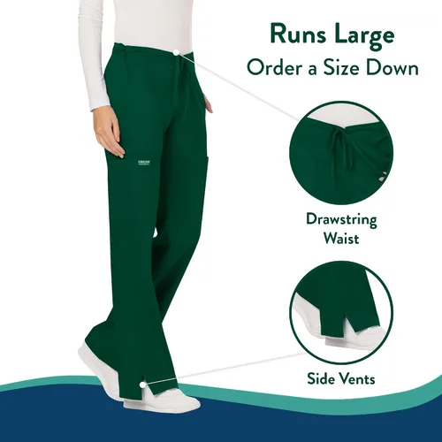 Miniatura 3 de Cherokee - Pantalones quirúrgicos elásticos Workwear Revolution WW120 para mujer, suaves y con cordón ajustable