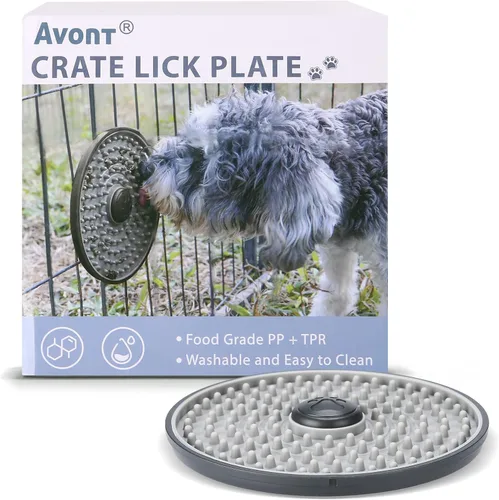 Miniatura 9 de Avont Tapete para lamer para perros y gatos, tapete para lamer jaula de perros y gatos, alimentador lento para alimentos húmedos, almohadilla