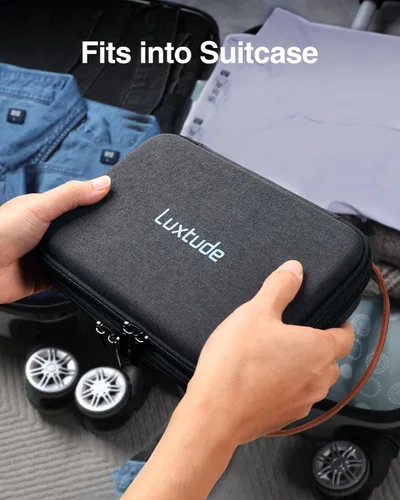 Miniatura 7 de Luxtude Estuche organizador de artículos electrónicos, bolsa de tecnología portátil para trabajar/viajar, resistente carcasa rígida con cremallera