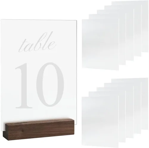 Miniatura 13 de 10 paquetes de hojas en blanco de acrílico negro para números de mesa, hojas en blanco de acrílico negro de 5 x 7 pulgadas, 1/8 de pulgada