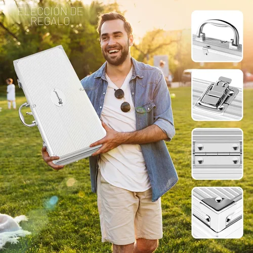 Miniatura 6 de ROMANTICIST Juego de 26 herramientas de parrilla de acero inoxidable, accesorios de parrilla de alta resistencia, regalos para hombres y papá, kit