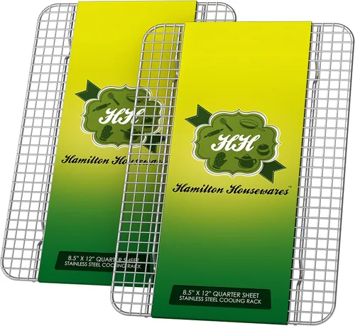 Rejilla de enfriamiento de acero inoxidable, resistente y apta para horno, bueno para enfriar, hornear y asar, perfecto para galletas, pasteles y