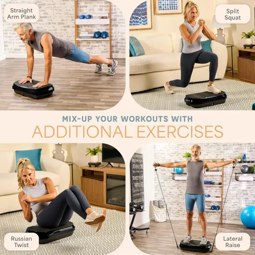 Miniatura 7 de Lifepro Waver Mini Vibration Plate Exercise Machine with Remote & Bands — Compact Whole Body Vibrating Plate for Lymphatic Drainage & Muscle Toning