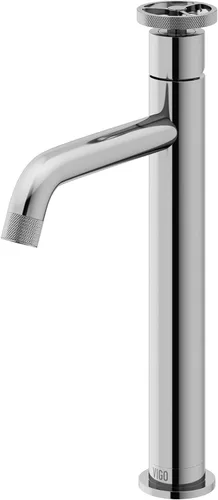Miniatura 17 de VIGO Cass - Grifo de baño de un solo orificio de 8 pulgadas de alto en níquel cepillado VG01046BN