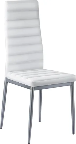 Miniatura 9 de VEVOR Juego de 6 sillas decorativas modernas de comedor, sillas laterales tapizadas de cuero para sala de estar, silla de cocina que ahorra espacio