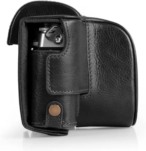 Miniatura 8 de MegaGear MG2010 Ever Ready - Funda de piel auténtica para cámara compatible con Nikon Z fc (0.630-1.969 in) - (negro)