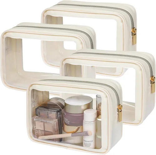 Miniatura 11 de PACKISM Neceser aprobado por la TSA, paquete de 2 – 1 mediano de cuarto de galón de mano de la TSA y 1 grande para equipaje facturado, bolsa de 4