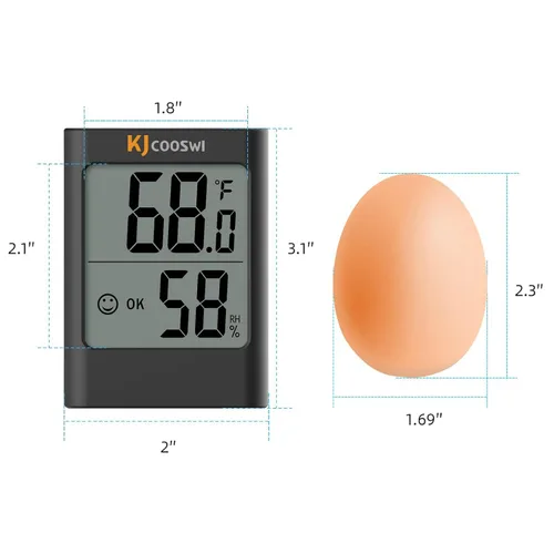 Miniatura 2 de Medidor de humedad, paquete de 2 termómetros de interior para el hogar, higrómetro digital, termómetro de habitación y medidor de humedad