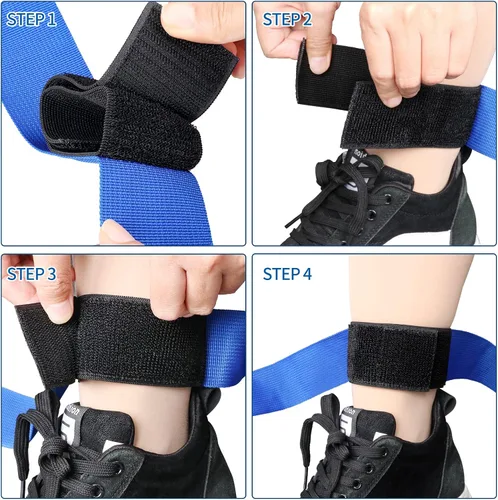 Miniatura 6 de Bandas de carreras de 4 patas, cuerda de amarre de carreras de 4 patas, colorida y duradera y firme elástica para niños y adultos, relevos