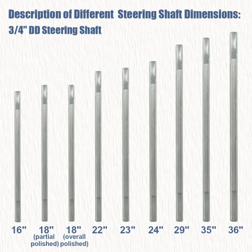 Miniatura 4 de COOL STAR 3/4"-30 Spline x 3/4" DD Junta Universal de Dirección Negra de Una Sola Junta en U de Eje 83mm (3-1/4") Ángulo de Trabajo Universal