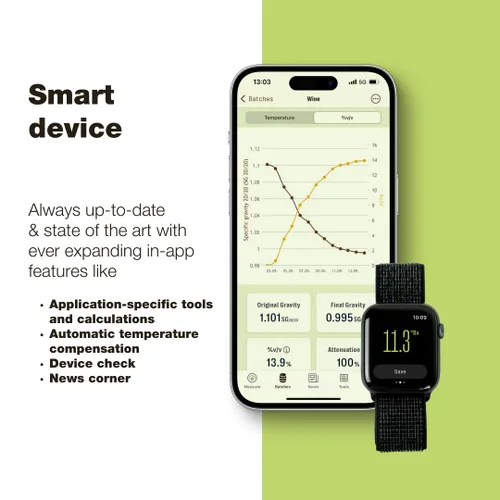 Miniatura 4 de EasyDens - Hidrómetro digital de Anton Paar - Habilitado para Bluetooth para una medición precisa de alcohol, azúcar y extractos Probador rápido