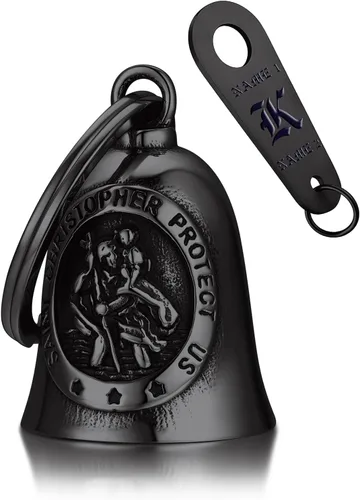 Miniatura 17 de Bandmax Llavero de motocicleta para motociclista, de acero inoxidable, campanas de guardián de conducción segura para motocicletas