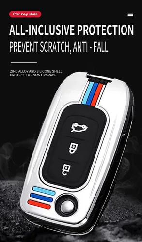 Miniatura 4 de SANRILY Funda luminosa de silicona y aleación de zinc para llavero Renault Sandero Stepway Logan Clio Arkana Captur Kadjar sin llave con llavero