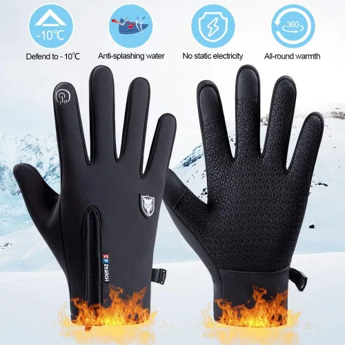 Miniatura 5 de Guantes de invierno para hombres y mujeres, guante térmico resistente al viento y al agua para clima frío, guantes con pantalla táctil para mantener