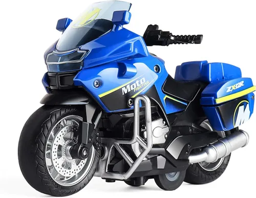 Juguete de Motocicleta de Policía - Juguete de Motocicleta de Retroceso con Sonido y Luz, Motocicletas de Juguete para Niños, Juguetes para Niños de