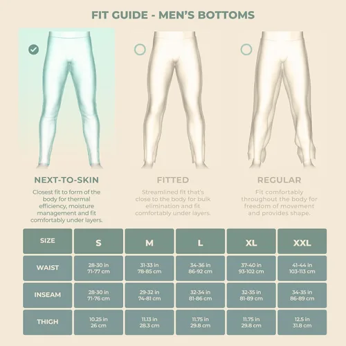 Miniatura 4 de MERIWOOL Capa base para hombre, 100% lana merina, peso pesado, 14.11oz, pantalones térmicos
