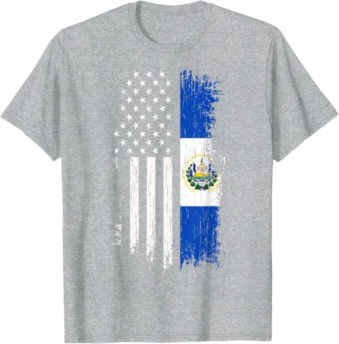 Miniatura 57 de Camiseta de la bandera de Estados Unidos salvadoreño - Camiseta de El Salvador USA