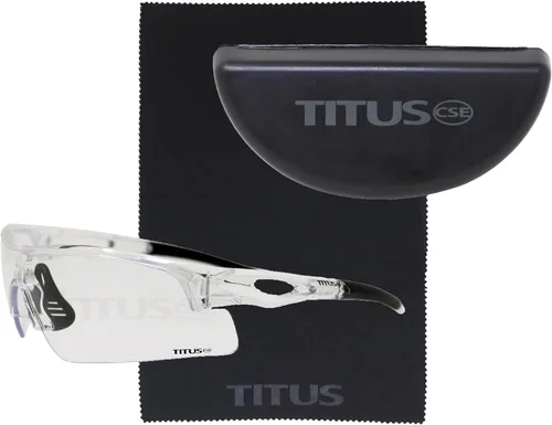Miniatura 48 de TITUS G20 Gafas de seguridad para todos los deportes, protección para motocicletas, compatibles con ANSI Z87+ Marco negro - Lente ahumado - Con bolsa