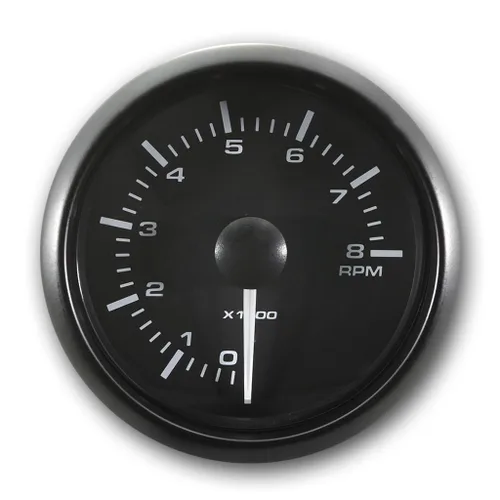 Miniatura 11 de MOTOR METER RACING Serie MGS - Taquímetro electrónico universal de 8000 RPM - 2-1/16" 52mm con retroiluminación LED blanca y ámbar - Esfera negra